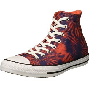Converse All Star Hi-Tops Tie Due Navy & Coral NWOT